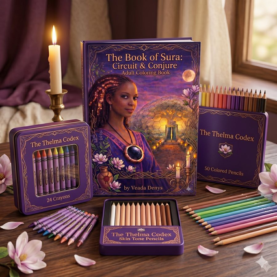 The Thelma Codex coloring collection, concept mockup